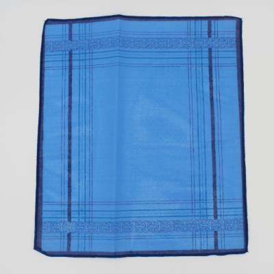 Men 's all - blue polyester - cotton handkerchief