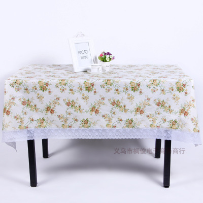 PVC Printed Tablecloth Professional Custom Cold-Proof Square Tablecloth Tablecloth Pressurized Lace Edge Tablecloth Factory Direct Sales