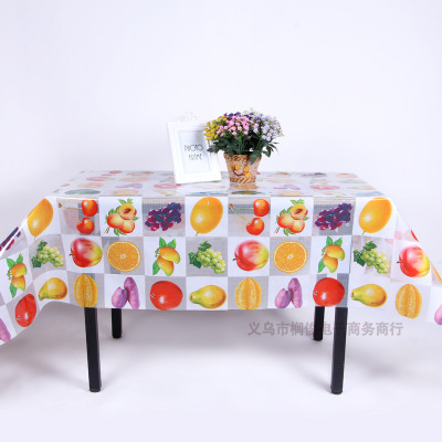 Fashion PVC Transparent Printed Tablecloth Professional Custom Cold-Proof Rectangular Tablecloth Tablecloth Factory Direct Sales