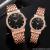 Classic simple diamond set 3,6,9 alloy men and women's watches quartz watch pairs