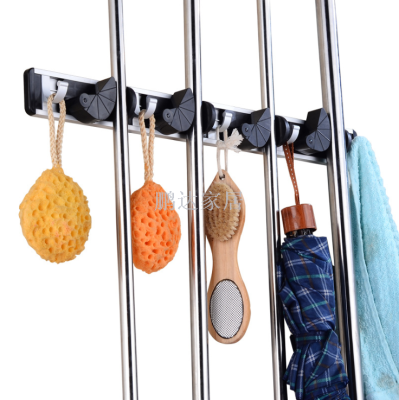 Rubber-cotton mop environmental protection ABS multi-function aluminum alloy mop rack storage umbrella aluminum broom