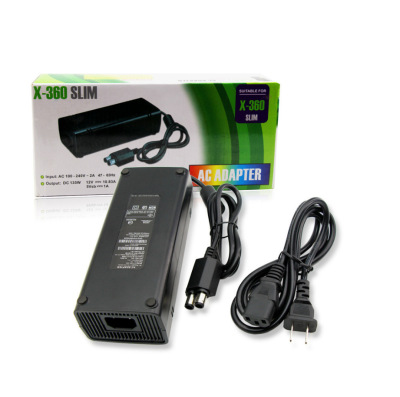The XBOX360 SLIM SLIM charger is powered by The XBOX360 SLIM charger