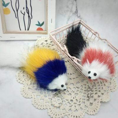 Manufacturers direct simulation mouse key chain large fur fur fur fur fox pendant stock