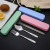 Stainless steel, the three - piece set portable is suing the children 's gift tableware chopsticks fork spoon