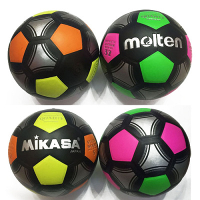 Soccer ball colored MIKAS Molte premium hand-leather No. 4 black triangle GOLD