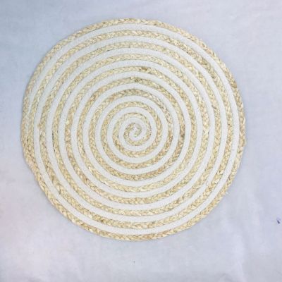 Foreign trade hot selling European creative cotton rope woven mat circular thickening heat bonded pad retro table mat disk pad