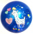 Inflatable cartoon alpaca toy ball