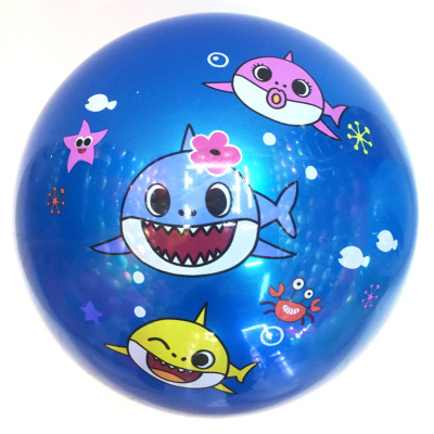 PVC toy ball sport pearly-colored sticker ball ASTM -f963, the latest type of baby shark sticker ball exported from the United States
