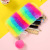 Rainbow coloured pencil bag for students large capacity stationery storage bag for ladies soft sequined pencil bag