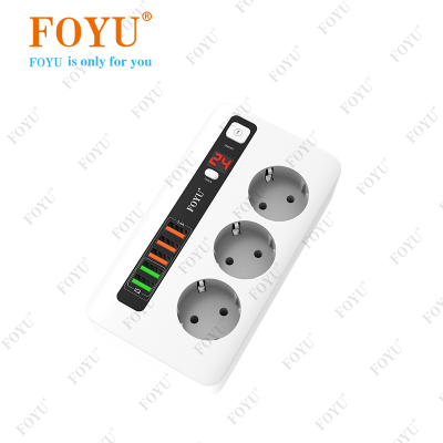 Foyu Household Smart USB Multi-Function Plug-in Row FO-1017