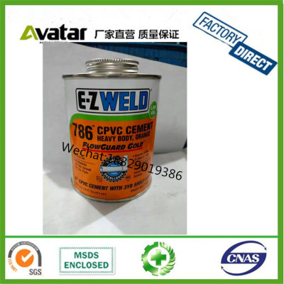 E-Z WELD 786 CPVC CEMENT HEAVY BODY ORANGE Yellow Cpvc Pipe Cement