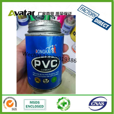 DONGKAI PVC CEMENT BLUE TIN CAB PACKAGE  Clear Pvc Pipe Cement  with factory price  