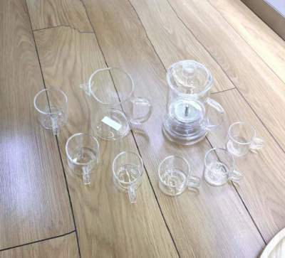 Source manufacturer sells transparent borosilicate pot (8-piece set) coffee pot, health pot and teapot