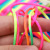 Manufacturers direct colorful gradual hand rope knitting line diy hand knitting bracelet pendant jewelry decoration