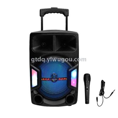 8 \"bluetooth lever speaker with a wired microphone
