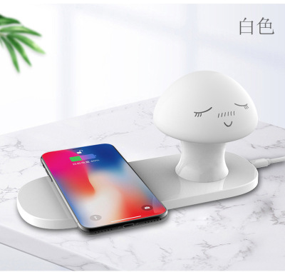 New mushroom night light wireless charger quick charger pat lamp charger home outdoor office