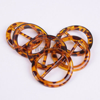 Round tortoise shell Japanese word buckle leopard print spot belt buckle resin belt buckle dress luggage accessories