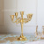 Five manufacturers direct candlestick European foreign trade alloy gold silver flower holder KTV wedding hotel home furnishing