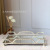 European light luxury metal-plated silver bead point square tray fruit plate cake plate baking party KTV wedding supplies