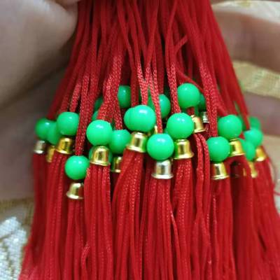 Manufacturers sell small green beads mini tassel paper lantern hanging tassel pendants at low prices