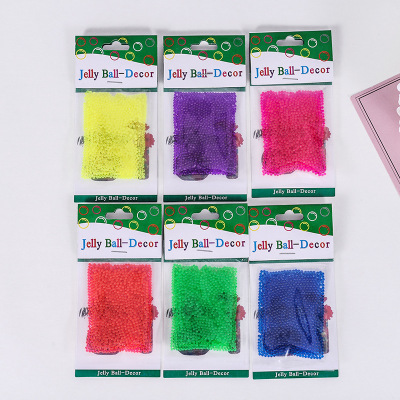 [factory cargo tong] 6 color elegant fluorescent bead crystal mud water absorption beads ocean baby soilless water bath 6 pack/card