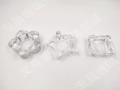 Manufacturers direct contracted glass candle Taiwan five star, plum blossom, round disc, square glass candle Taiwan