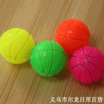 With Whistle Massage Luminous Acanthosphere Flash Squeeze and Sound Thorn Ball Two Yuan Shop Hot Sale in Stock Wholesale