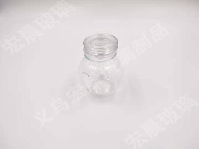 2019 exquisite new clasp bottle with bronze and gold iron clasp fittings with iron clasp glass candy container