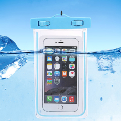 Mobile phone waterproof bag luminous diving photo waterproof cover swimming Mobile phone bag touch screen Mobile phone shell solid color transparent