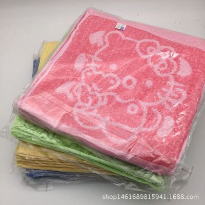 Factory Special Supply Small Square Towel Towel Easy to Carry 2 Yuan Store Daily Necessities Wholesale
