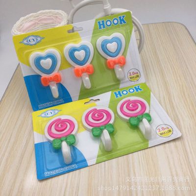 Creative Cute Wall-Sticking Hook Hat-and-Coat Hook 2 Yuan Store Hot Sale Products +