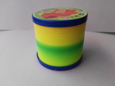 Factory Direct Sales Plastic Colorful Circle Spring Coil Jenga Children's Educational Toys Wholesale in Large Quantities