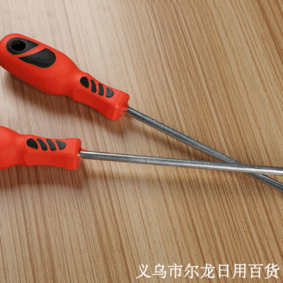 Factory Direct Sales Yiwu Family Standing Handle Slotted Screwdriver Screwdriver Stainless Steel Tools in Stock Wholesale