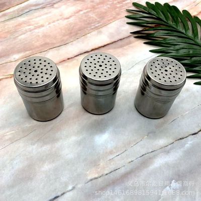 Factory Direct Sales Stainless Steel Multi-Purpose Seasoning Pot Pepper Pot Pepper Cellar Barbecue Pepper Pot Seasoning Bottle Two Yuan Shop