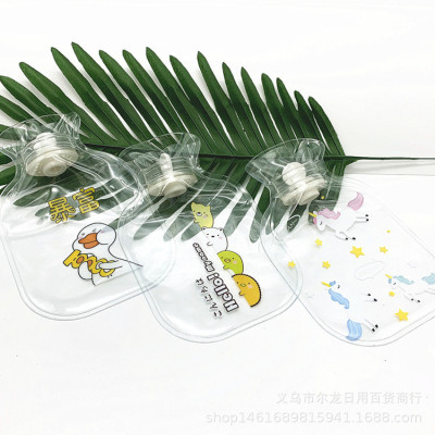 New Small Transparent Hot Water Bag Cartoon Simple Winter Hot-Water Bag Student Convenient Mini Hot Water Injection Bag