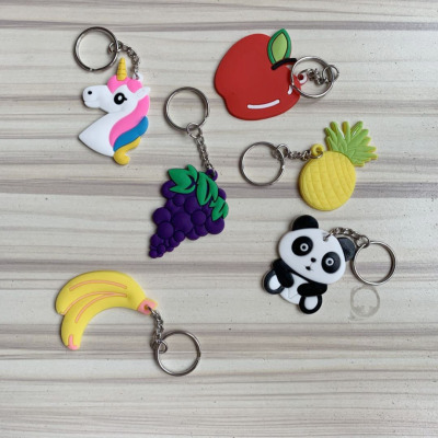 PVC Flexible Glue Keychain Advertising Pendant Custom Logo QR Code Key Chain Customization Factory Direct Sales Wholesale