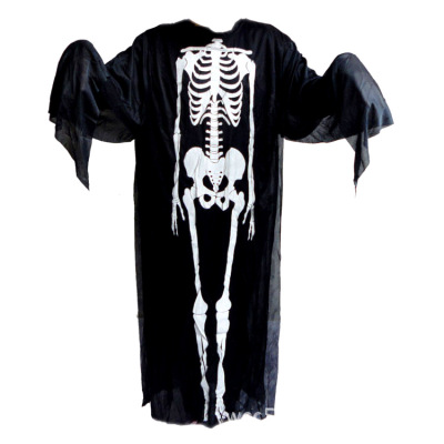 1448 Makeup Ball Garment Halloween Clothing Clothes Adult Skull Ghost Clothes with Skeleton Print Bar Diba Supplies