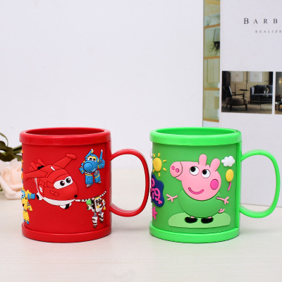 Creative Cartoon Soft Rubber Mug PVC Children Drinking Water Holiday Cup Silicone Drop-Resistant Logo Factory Customization Wholesale