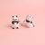 Cartoon Creative Cut Geometric Family Keychain Pendant Korean Cute Panda Key Chain Couple Pendant Doll