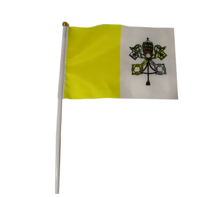 Vatican flag waving flag polyester double - sided printing plastic flagpole manufacturers direct sales can be customized
