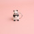 Cartoon Creative Cut Geometric Family Keychain Pendant Korean Cute Panda Key Chain Couple Pendant Doll