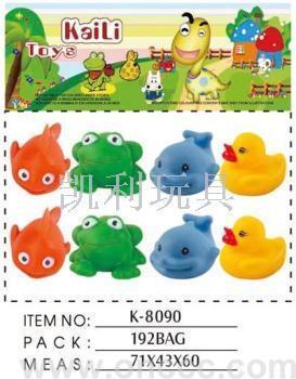 [kaili factory direct sales] lined PVC beach, baby bath toys pinched little yellow duck