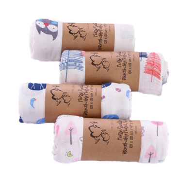 Summer Newborn Swaddling Towel Cotton Double-Layer Gauze Gro-Bag Washing Bath Towel Baby Baby Blanket