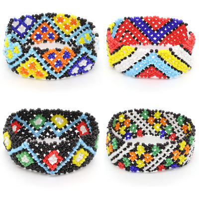 Europe and the United States creative millet beads hand string beads bracelet new national wind knitting bracelet accessories wholesale