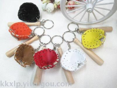 Baseball glove key chain genuine craft baseball glove key chain pendant mini baseball glove wholesale factory