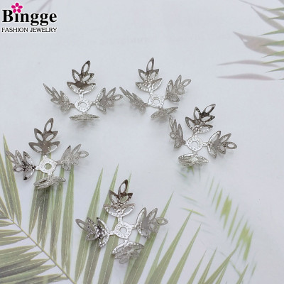 Accessories bridal headdress four leaf three-dimensional floret holder 22*9mm manufacturers direct sale