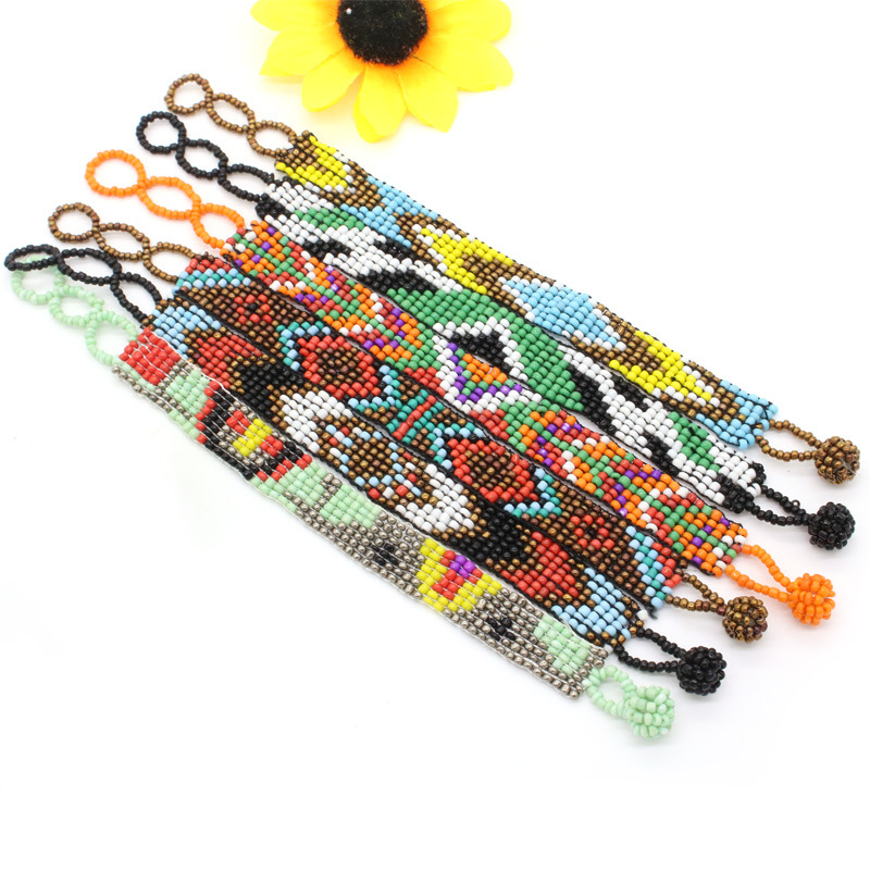 厂家批发欧美新品DIY米珠编织手链 手工时尚创意女士串珠手链手饰