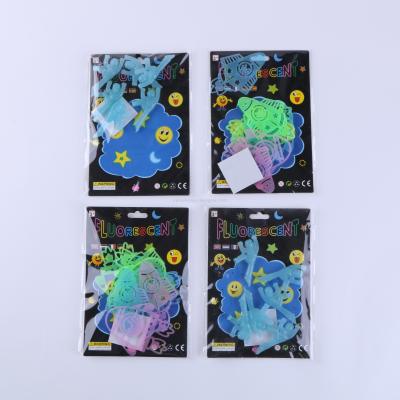Children stars and moon cartoon animals smiling face glow-in-the-dark paste plastic sheet paper card packaging