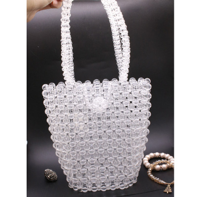 Web celebrity ins hand-woven beaded shoulder bag