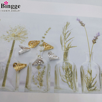 DIY accessories delicate sharp Angle three-dimensional flower iron material can beaded 10*12mm manufacturers direct sales